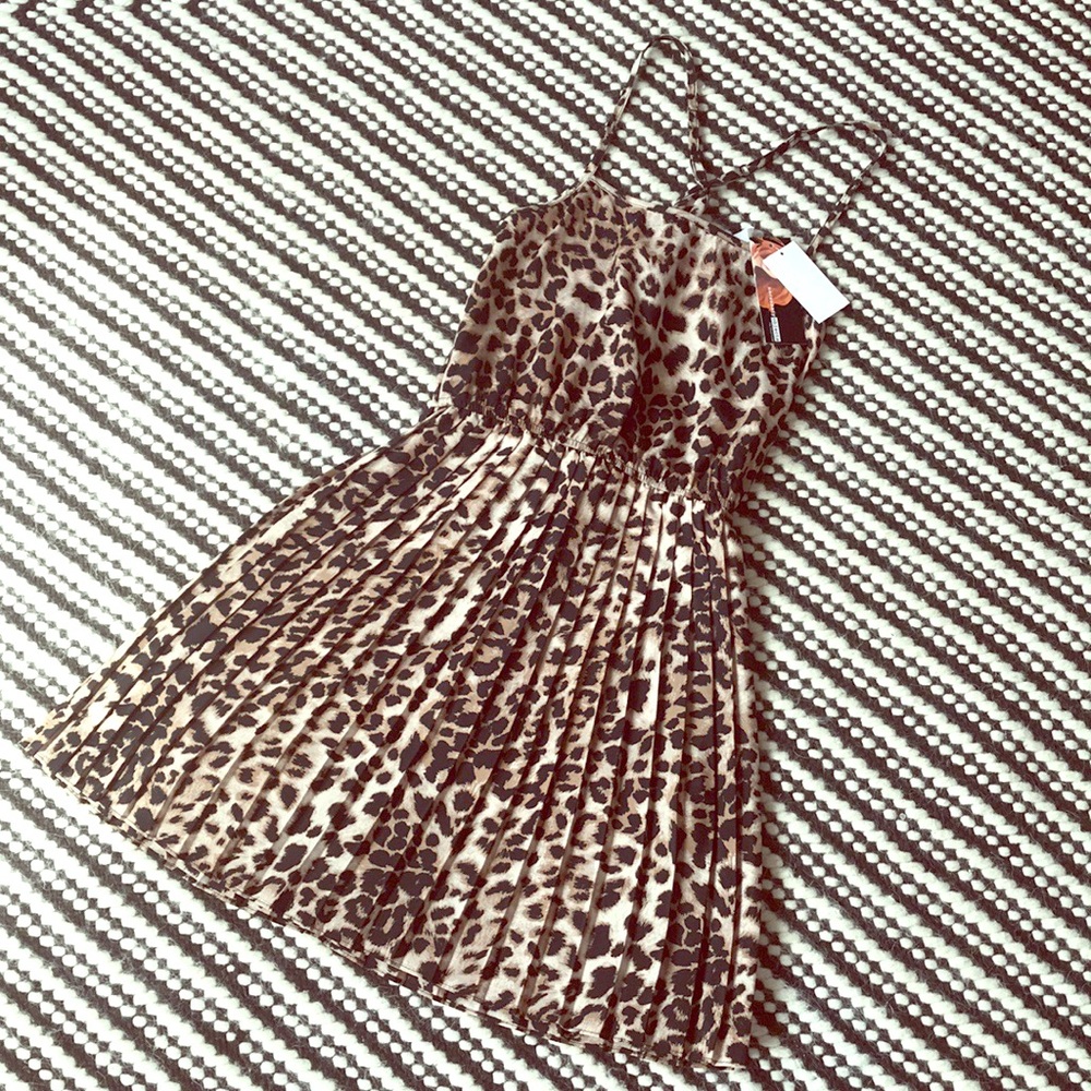 Pleated Mini Dress